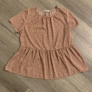 Small Solution Pink and Dainty white flower blouse